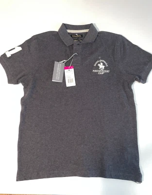 Hombre - Polo Santa Bárbara Polo & Racquet Club - Negro - NUEVO CON ETIQUETAS Foto 1 de 2