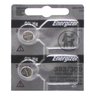 Batería 2 Pk Energizer 393 309 SR754 LR754 SR48 LR48 AG5 193 V393 D393 RW28 S15 Foto 1 de 2