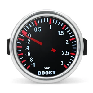Puntero Universal 2" 52mm Blanco LED -1~3Bar Turbo Boost Gauge Aspirador Prensa Medidor - Imagen 1 de 10