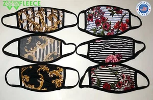 Face Mask Floral Flower Stripes Gardening Washable Safe Adult Stretchy Masks - Picture 1 of 24