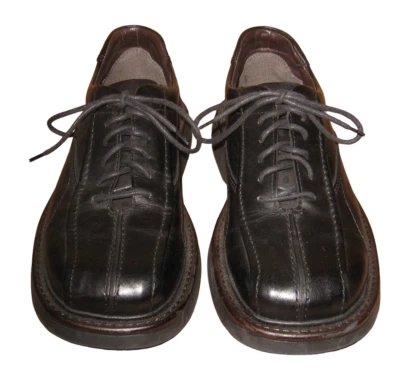 Zapatos de cuero CRB US 9 Canyon River azules con cordones punta de bicicleta negros para hombre Foto 1 de 4