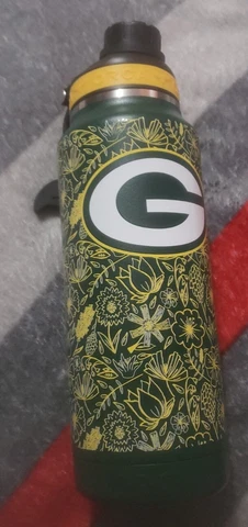 Brand New ORCA NFL Green Bay Packers Floral Design Hydra Stainless Steel Bottle Cover