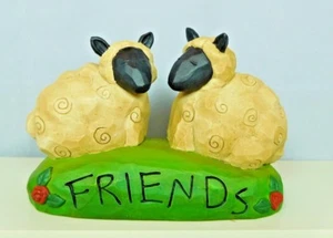 Two Sheep on a pad that has the word "Friends" on it - New Blossom Bucket #29147 - Picture 1 of 4