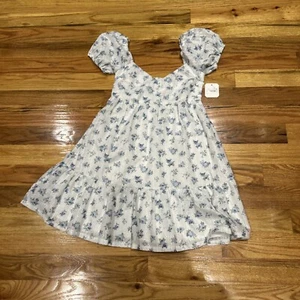 Altard state floral white dress with blue flowers. Size ADULT SMALL - Picture 1 of 5