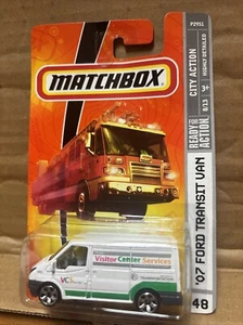 2009 Matchbox City Action '07 Ford Transit Van #48 White Visitor Center Services - Picture 1 of 2