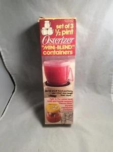 Osterizer Plastic Mini Blend & Store 3 Jar Container Set for Oster Blender - Picture 1 of 2