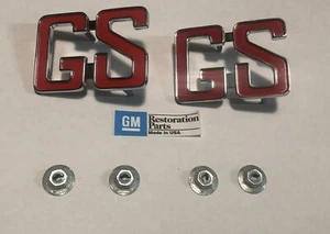 66 RIVIERA WILDCAT GRAND SPORT GS FENDER EMBLEMS NEW PAIR 1966 2 POSTS - Bild 1 von 2