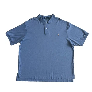 Ralph Lauren Poloshirt Herren 3XL Tall Pima Soft Touch Pony Kurzarm Blau - Bild 1 von 10
