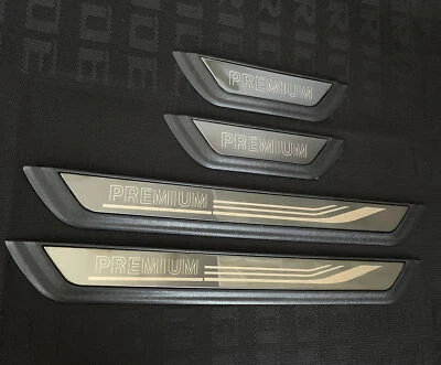 Protector de placa de cubierta de umbral de puerta de coche con superficie de espejo para accesorios Buick Enclave Foto 1 de 4