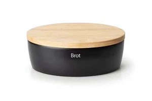 Continenta Aufbewahrung 'Brottopf oval mit Holzdeckel - Keramik' - Picture 1 of 1