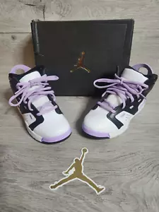 Scarpe da basket Nike Air Jordan GS bianche lilla ragazze taglia 11C DM1160-015 - Foto 1 di 6