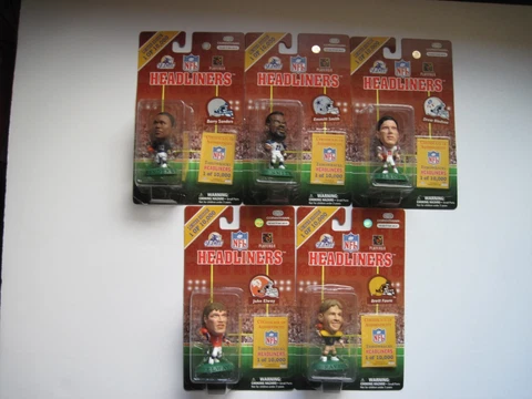 Lot of 5 NFL Players Club Headliners Figures Limited Edition 10,000 With COA NIB Cover