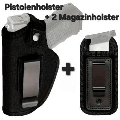 MARKENLOS PREIS GESENKT! Pistolen-Holster Li + Re, Softair M/L/XL + 2 MAGAZIN HOLSTER