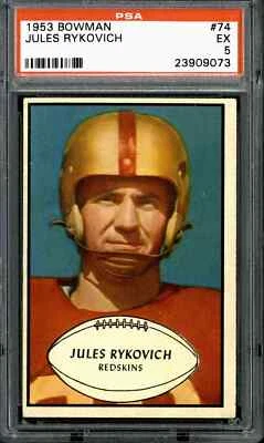 1953 Bowman #74 Jules Rykovich - PSA 5 - Image 1 of 2