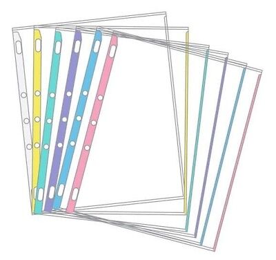 Pastel Color Coded 8.5 X11  Standard Page Protectors, Pack Of 100 • 20.19€