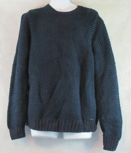 Calvin Klein Men's Dual-Color Textured Knit Sweater, Navy/Teal - Picture 1 of 2