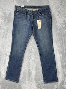Levis Demi Curve Jeans Women's 16/33 Blue Modern Rise Straight Stretch Denim - Picture 1 of 13