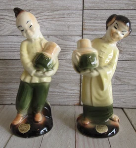 Figura De Colección Royal Copley Cerámica Asiática Pr Niño Niña De Pie con Olla 8.75" - Imagen 1 de 7