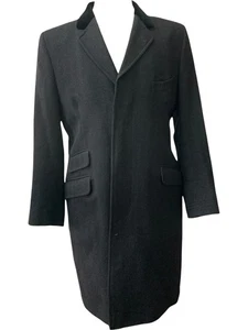 New & Lingwood schwarzer Wollmantel formell einreihig - Größe 42 - Bild 1 von 3