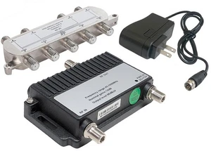 8-Port CATV RF Active Splitter With 14dB CATV Amplifier 8-Way CATV Combiner - Picture 1 of 6