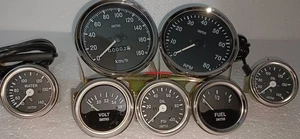 Smiths 52 mm Kit Water Temp+Oil Teamp+Fuel+Volt+Oil Pressure+Speedo+Tacho 100 mm - Picture 1 of 5
