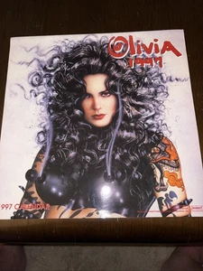 OLIVIA DE BERARDINIS "1997 CALENDAR" ~ SEXY PIN-UP ART Bettie Page - Picture 1 of 3