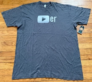 Vintage Official Youtube Youtuber Grey Shirt Tee Original Logo Influencer Y2K Gr. XL - Bild 1 von 5