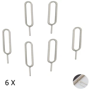 6 x SIM Card Eject Tool Key Removal Pin for Apple iPhone iPad and Android Device - Picture 1 of 1