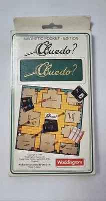 VINTAGE: 1989 Waddingtons Cluedo Magnetic Pocket Edition Game - Great Condition - Image 1 of 2