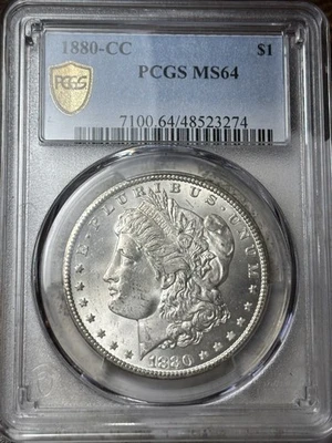 1880-CC $1 PCGS MS-64 Morgan Silver Dollar - Image 1 of 3