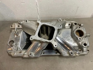 Polished 2910 Edelbrock Victor 2-R JR intake 454 427 396 BBC Rectangle Port Nice - Picture 1 of 8