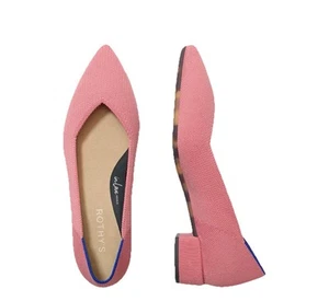 Rothy’s The High Point in Love soletta rosa tulipano tacco a blocco taglia 11 nuova - Foto 1 di 16