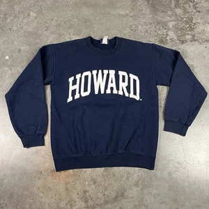 Howard University Sweatshirt Adult Small Blue MV Sport Vintage Minor Flaws - Picture 1 of 18
