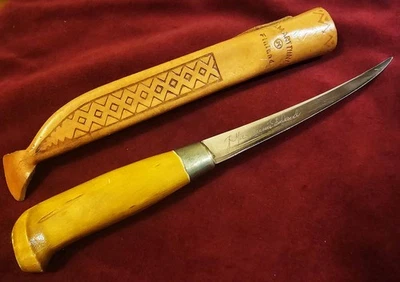 J. MARTTIINI; FINNLAND, grosses Nordisches Fisch-Messer Taschenmesser Jagdmesser - Bild 1 von 4