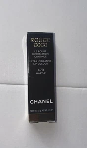 Chanel Rouge Coco 470 MARTHE  Burnished Red Lipstick Ultra Hydrating Lip Color - Picture 1 of 2