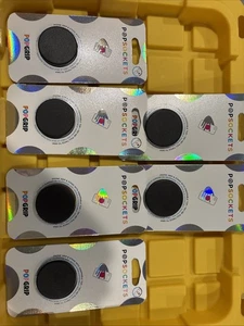 Lot of 6 PopSockets PopGrip Cell Phone Grip & Stand Black 800470 - Picture 1 of 2