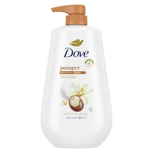 Dove Verwöhnendes Duschgel 30,6 Oz. Sheabutter Vanille Vegan Feuchtigkeitsspendender Reiniger - Bild 1 von 12