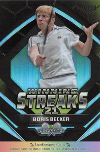 /199 2024 Topps Graphite Tennis Boris Becker Winning Streaks Aqua Refractor - Bild 1 von 2