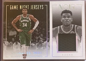 2022-23 Panini Noir Giannis Antetokounmpo Game Night Jerseys Game Used /99 Bucks - Bild 1 von 2