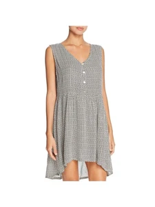 J. VALDI Women's Beige Button Up V-Neck Hi Low Gold Coast Swimsuit Cover Up M - Picture 1 of 6