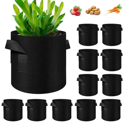 PFLANZSÄCKE PFLANZSACK MIT HENKELN GROW POT BAG PFLANZTASCHE PFLANZBEHÄLTER - Bild 1 von 4