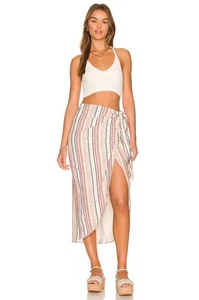 Falda envolvente We The Free rosa multicolor para mujer talla 2 playa boho  - Imagen 1 de 10