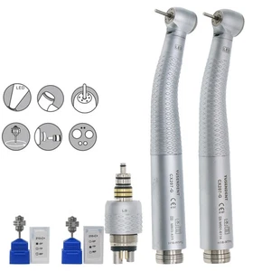 Pieza de mano de turbina dental COXO de fibra óptica de alta velocidad se adapta con acoplador rápido de 6 pines H - Imagen 1 de 73