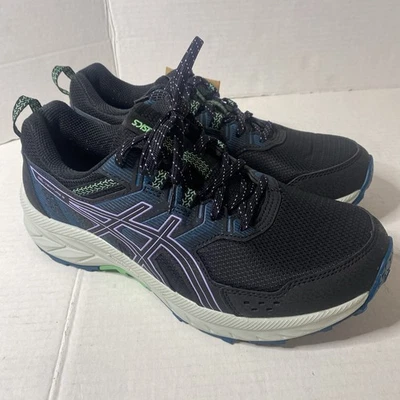 Women’s Sz 9.5 Wide Asics Gel-Venture 9 Running Shoes Black/Digital Violet - Image 1 of 4