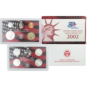 2002 Silver Proof Set U.S. Mint Original Government Packaging OGP COA - Picture 1 of 7