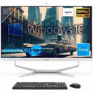 All In One AIO 24" FHD Touchscreen I5 6Th Gen Win10 4GB 240GB Fisso Webcam 2K - Picture 1 of 9