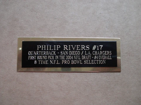 Philip Rivers Football Card Chargers Nameplate For A Football Card Plaque 1 X 3 Cover