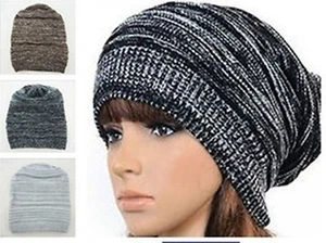 Cappello Unisex Uomo Donna Lungo Long Beanie Slouch Cuffia Berretto Bruco - Picture 1 of 4