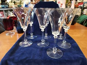 Set di 7 calici ottici diamantati trasparenti Heisey Albemarle *RARI* - Foto 1 di 5