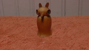 Vintage Wooden Owl eclectic Sculpture Figurine craft anthropomorphic Bird Art - Bild 1 von 7